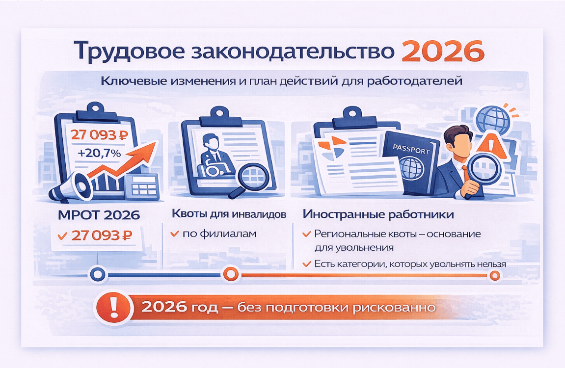 Трудовое законодательство 2026 - ключевые изменения